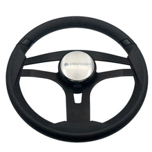 Badia Boat Steering Wheel Brushed Black Aluminum Spokes