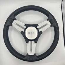 Model 15 Marine Steering Wheel Brush Alum Spokes | Crest Boats Logo