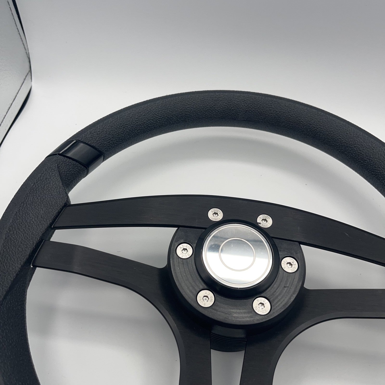Badia Boat Steering Wheel Brushed Black Aluminum Spokes | Target Snap-in