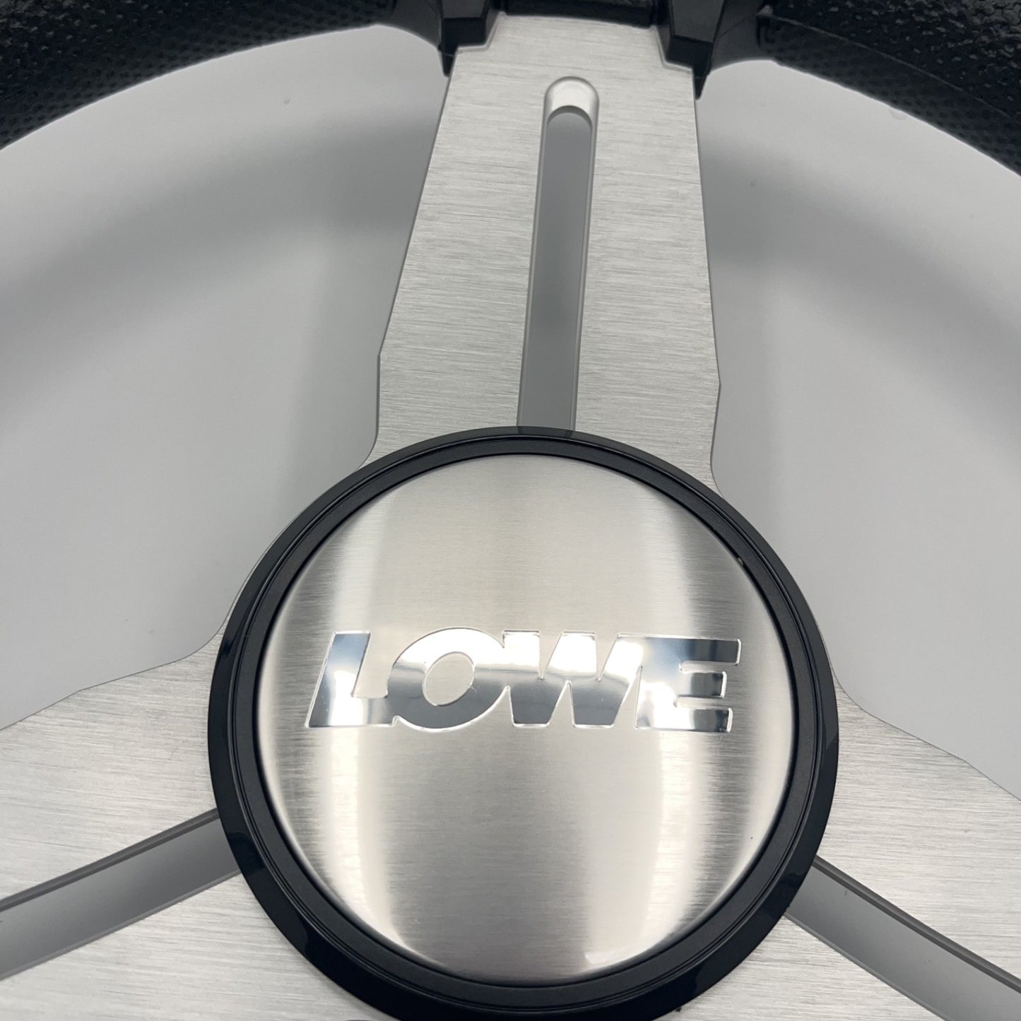 Model 15A Marine Steering Wheel Brushed Alum Spokes | Lowe Boats Cap
