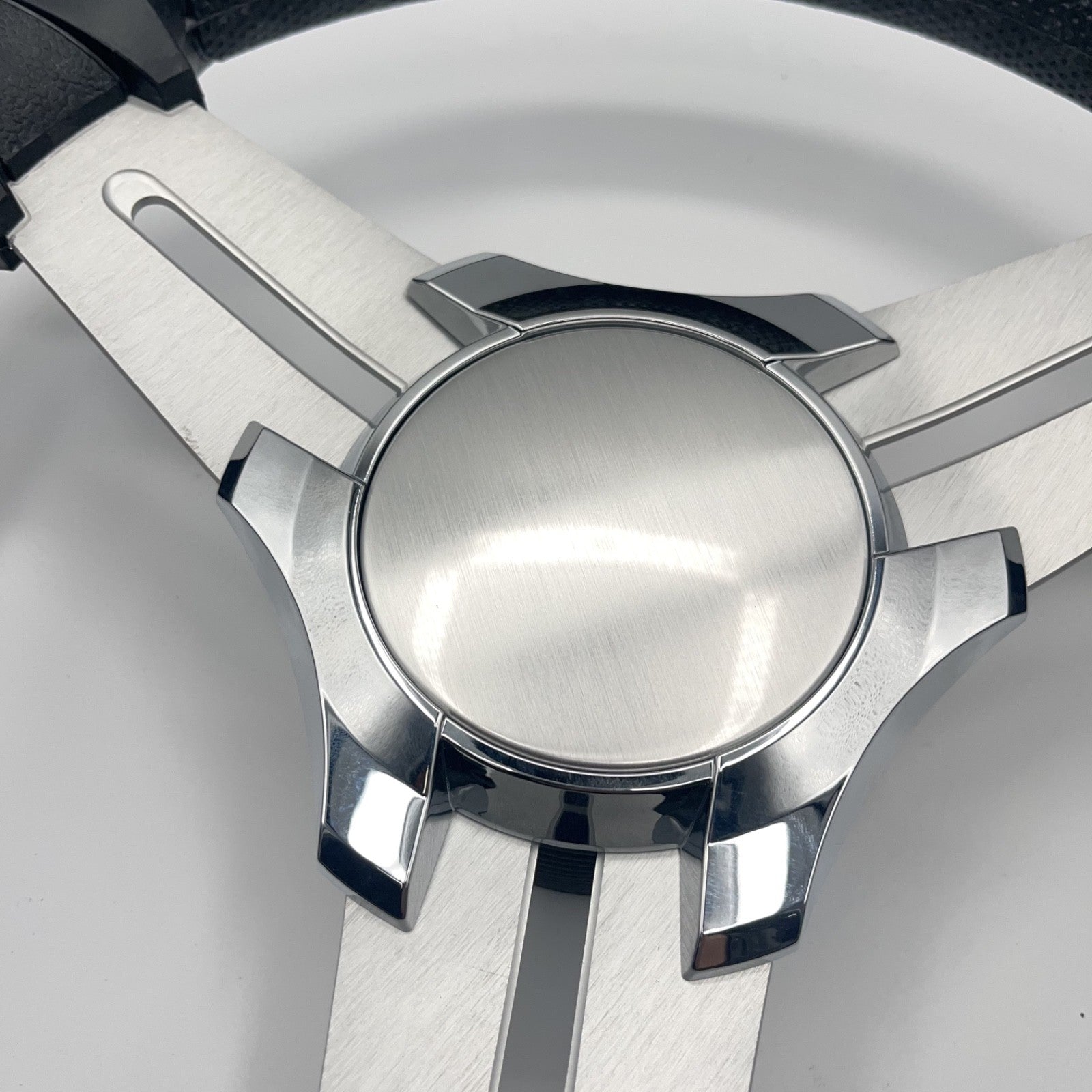 Model 15 Marine Steering Wheel Brushed Aluminum Spokes | Blank Center