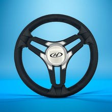 Gussi Italia Marine Steering Wheel Black Brush Metal Spokes | Harris Kayot
