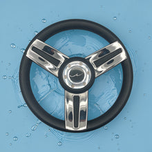 Gussi Italia Marine Steering Wheel Stainless Spoke Soft Touch Rim | Blue Wave