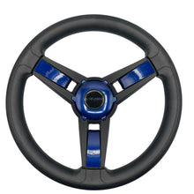 Giazza Golf Cart Steering E-Z-GO HUB Soft Touch Rim ABS Spokes - Blue Inserts