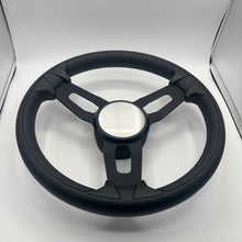Model 15 Boat Steering Wheel Black Brushed Alum Spokes | Plain