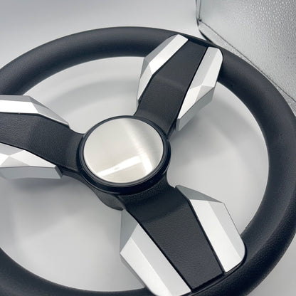 Collina Boat Steering Wheel Brushed Inserts - Keyed ONLY