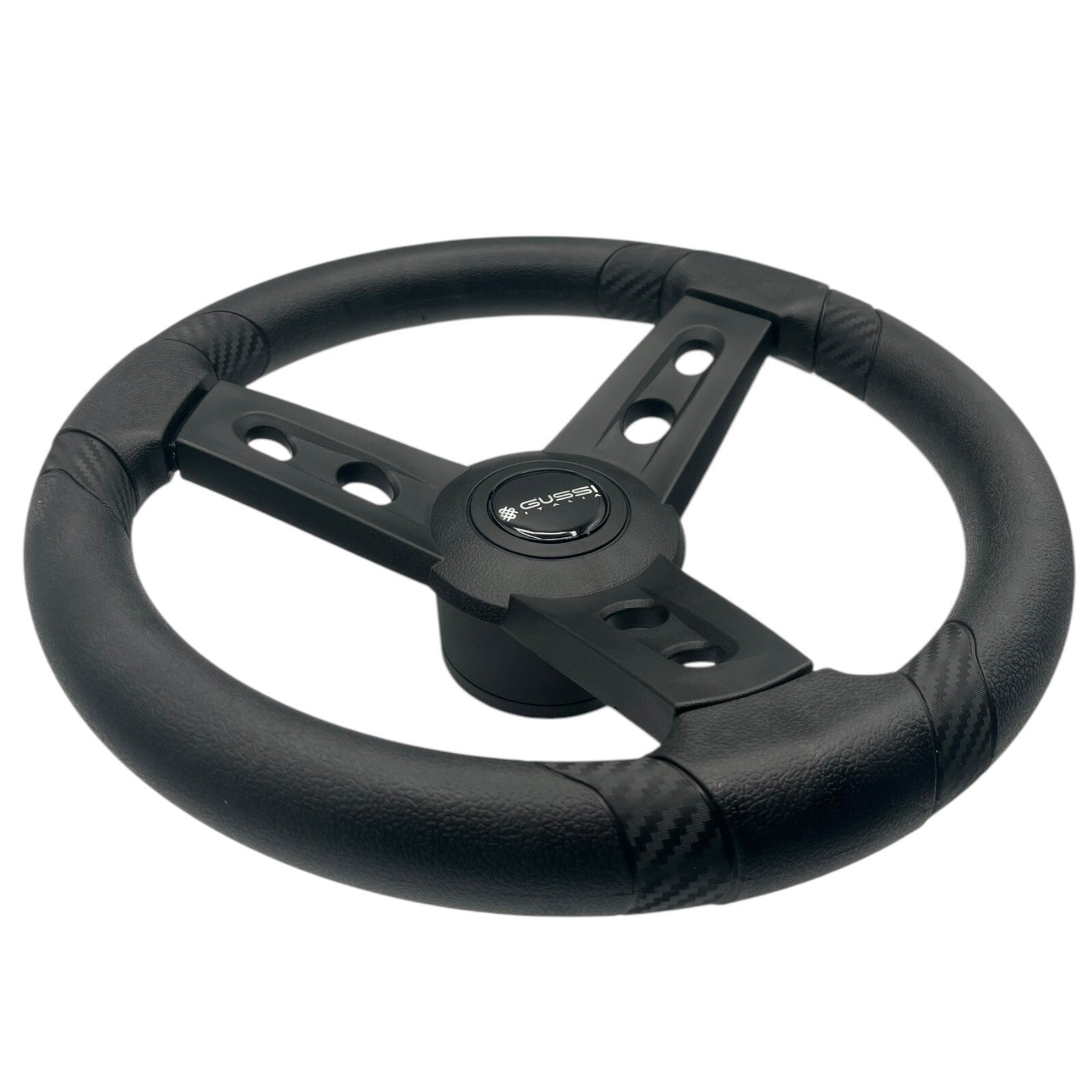 Lugana Black Marine Steering Wheel | Gussi Italia