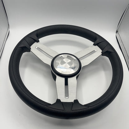 Model 15A Marine Steering Wheel Brushed Alum Spokes | Stingray Boats Cap