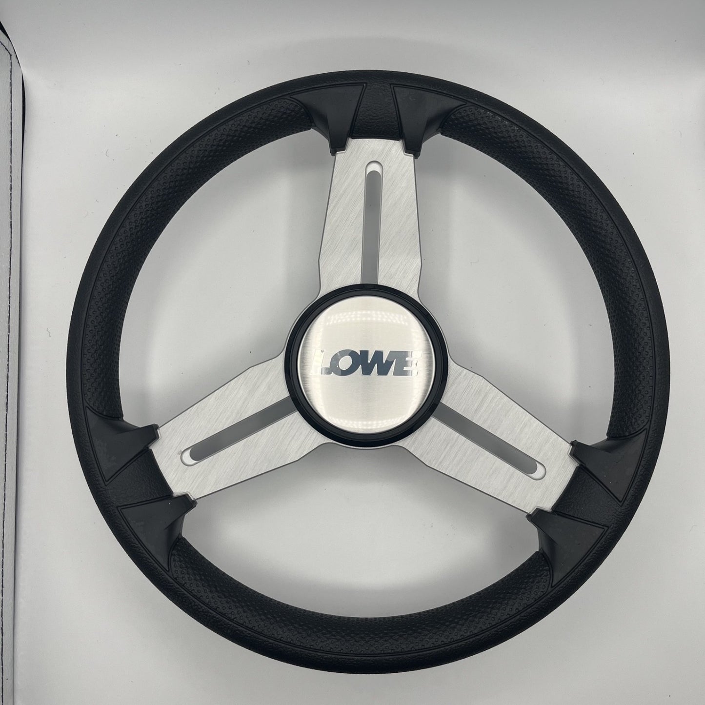 Model 15 Marine Steering Wheel Brushed Alum Spokes | Lowe Boats