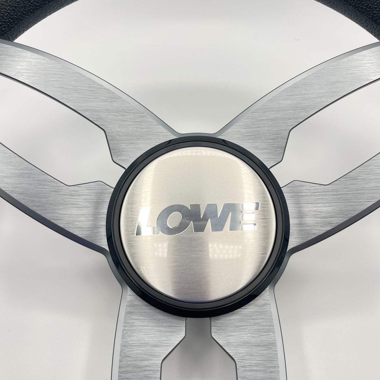 Cabrio Boat Steering Wheel Gray Brushed Alum Spoke | Lowe Boat