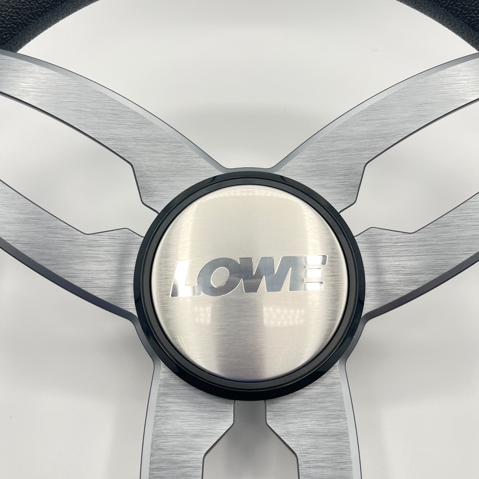 Cabrio Boat Steering Wheel Gray Brushed Alum Spoke | Lowe Boat