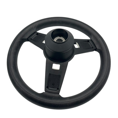 Giazza Golf Cart Steering E-Z-GO HUB Soft Touch Rim ABS Spokes - White Inserts