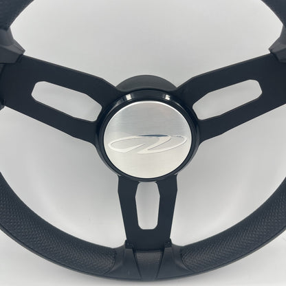 Gussi Italia Model 15 Steering Wheel Blk Brushed Alum Spokes | Regal