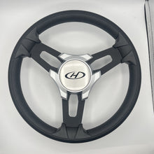Model 15 Boat Steering Wheel Black Brushed Alum Spokes | Harris