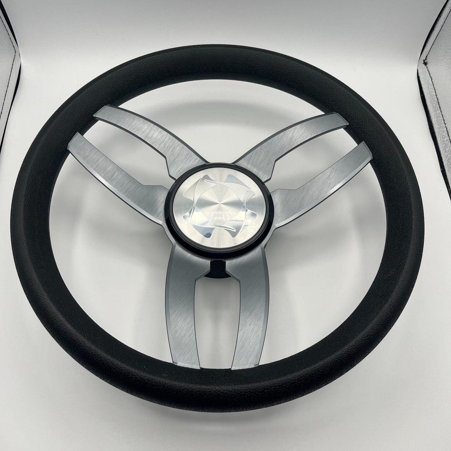 Cabrio Boat Steering Wheel Gray Brushed Alum Spoke | Stingray Boat