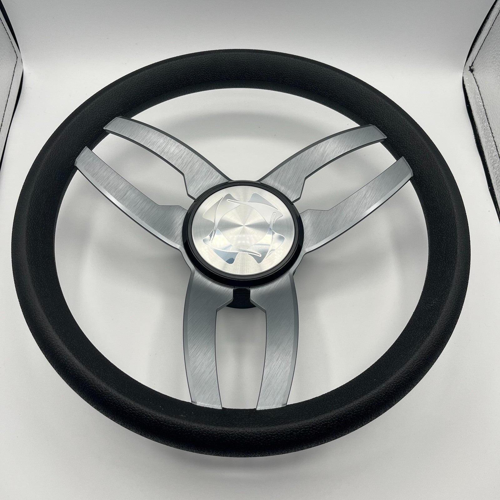 Cabrio Boat Steering Wheel Gray Brushed Alum Spoke | Stingray Boat