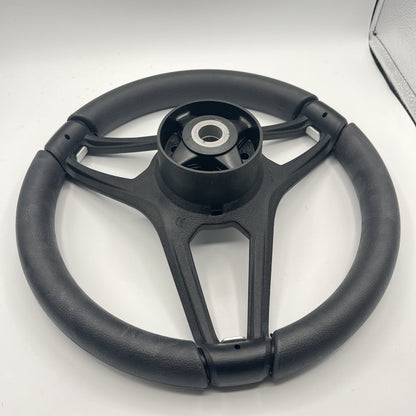 Molino Black & Silver Accents Golf Cart Steering Wheel fits AYRO EV Cart