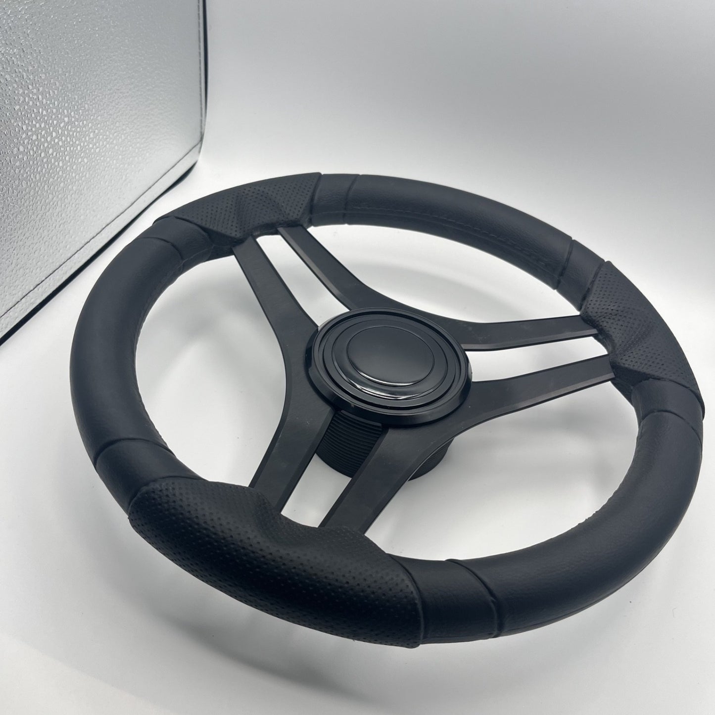 Molinara Marine Steering Wheel Black Brushed Alum Spokes | Lg Black Target