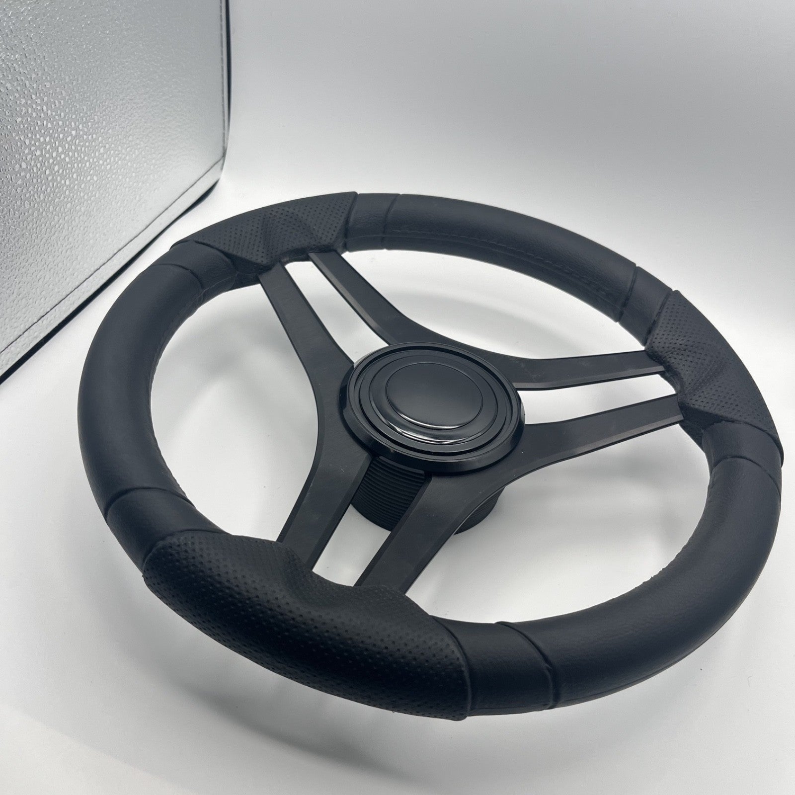 Molinara Marine Steering Wheel Black Brushed Alum Spokes | Lg Black Target