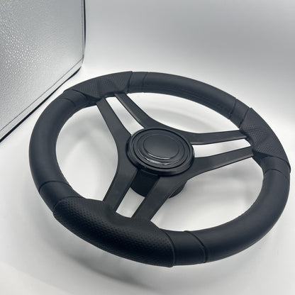 Molinara Marine Steering Wheel Black Brushed Alum Spokes | Lg Black Target