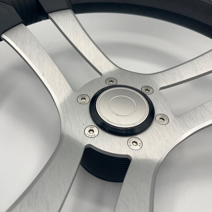 Benaco Boat Steering Wheel Brushed Aluminum Spokes | Target Snap-in