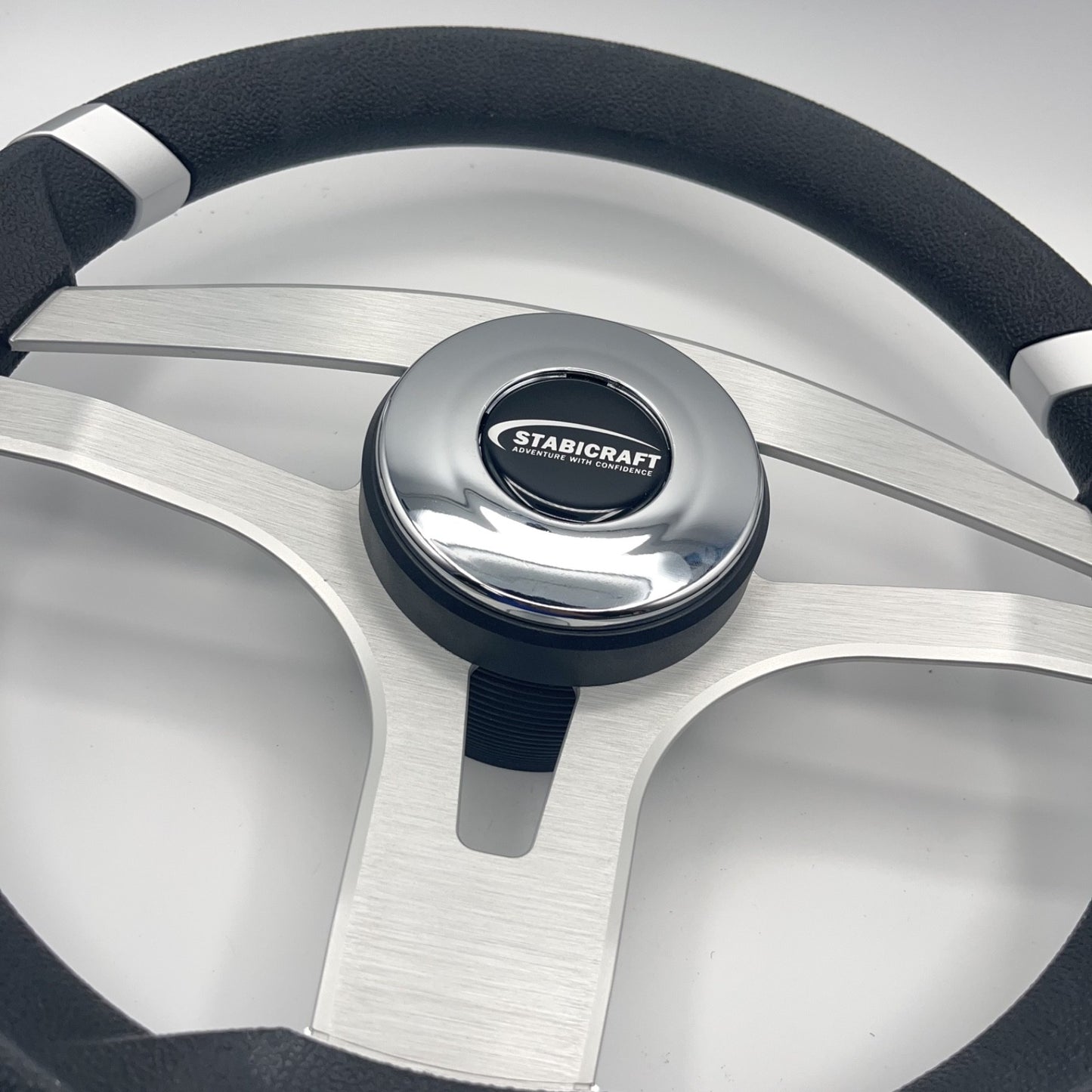 Badia Boat Steering Wheel Brushed Aluminum Spokes | Stabicraft