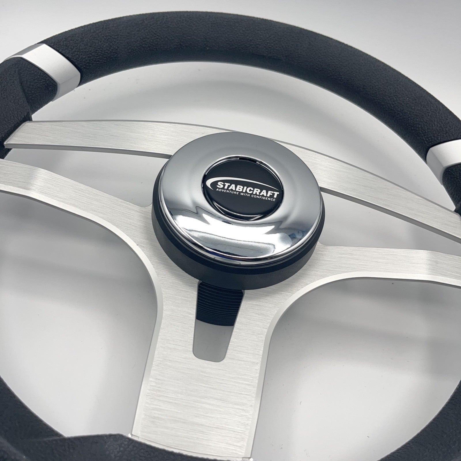 Badia Boat Steering Wheel Brushed Aluminum Spokes | Stabicraft