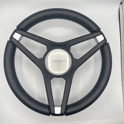 Molino Black w/Soft Touch Urethane Rim Boat Steering Wheel | Gussi