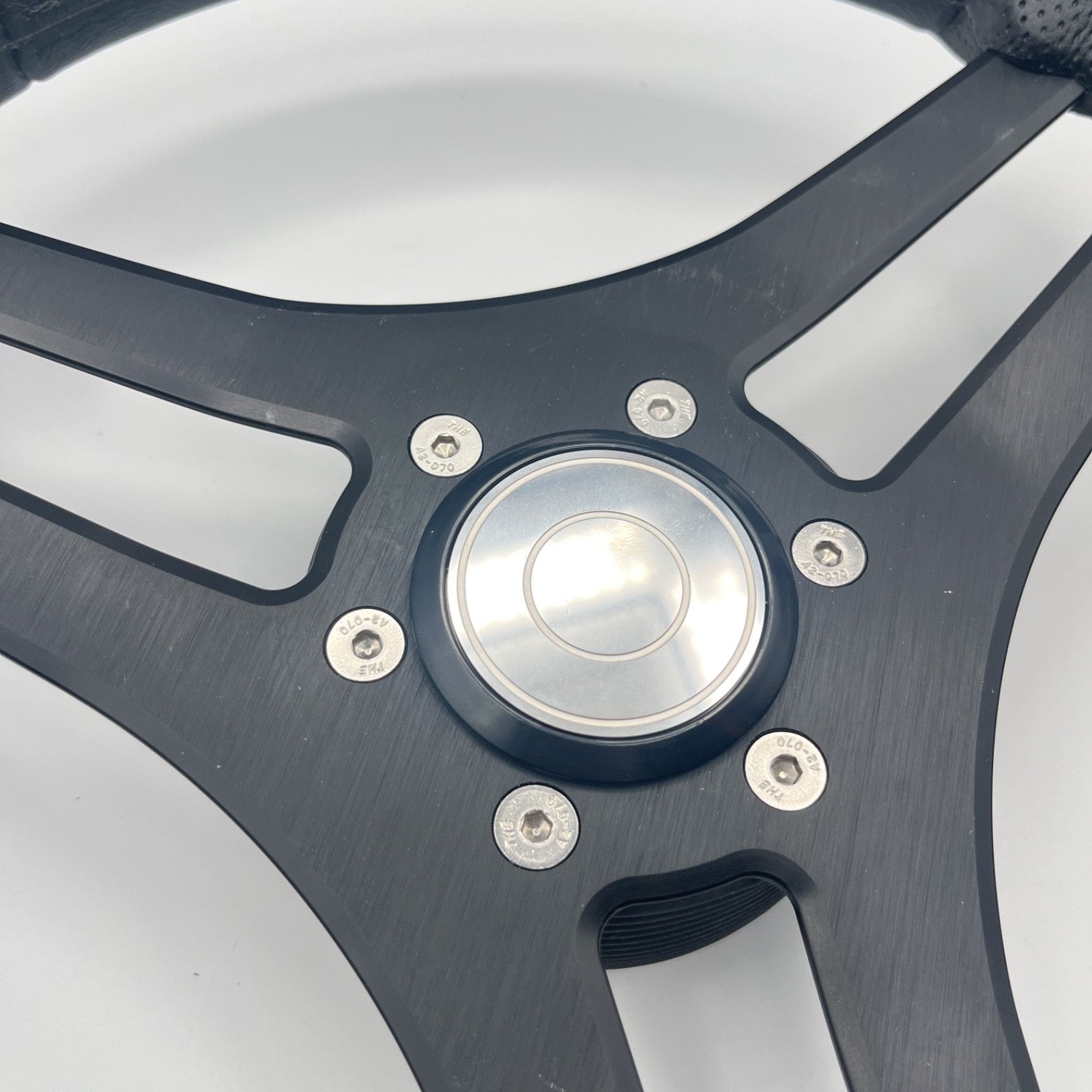 Molinara Marine Steering Wheel Black Brushed Alum Spokes | Target Style
