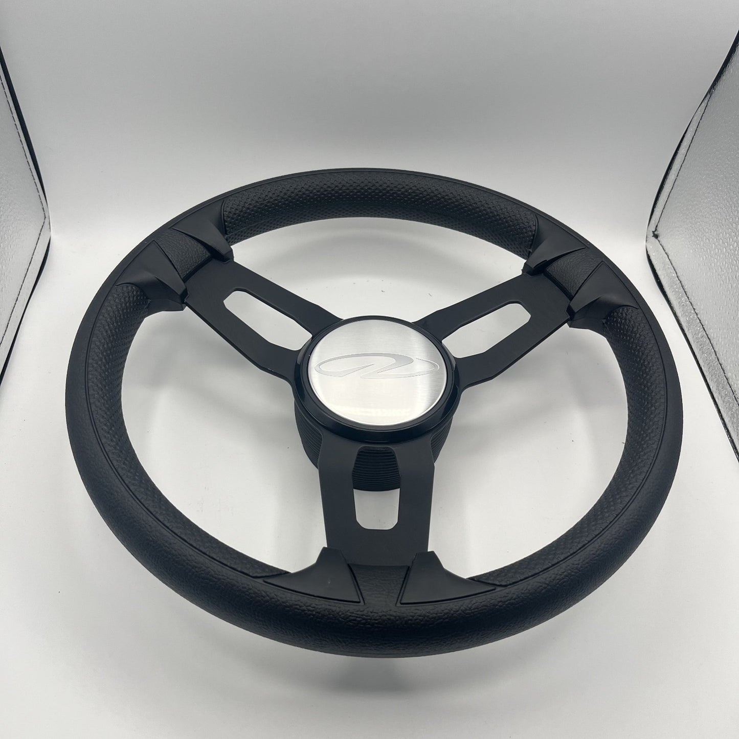 Gussi Italia Model 15 Steering Wheel Blk Brushed Alum Spokes | Searay