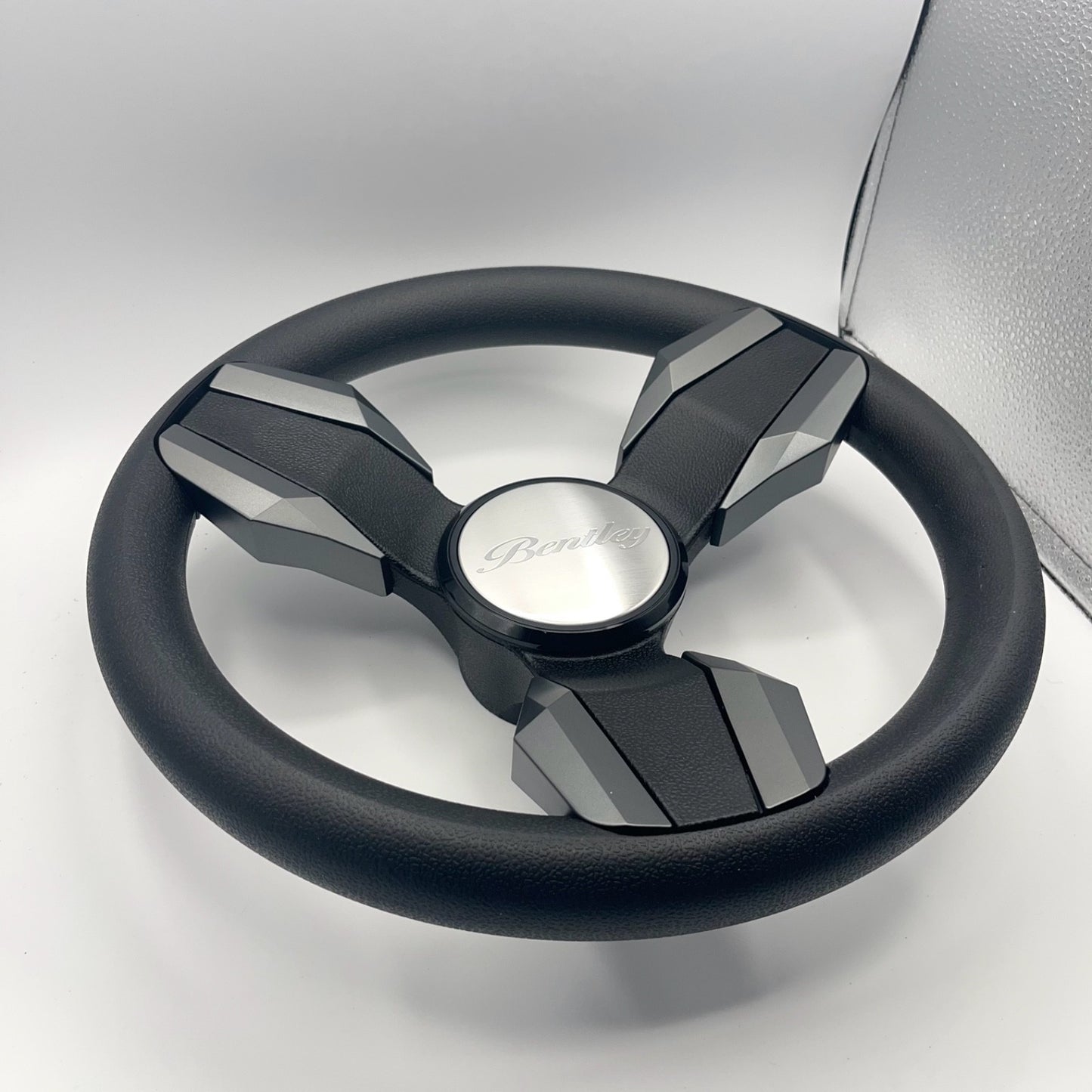 Collina Boat Steering Wheel Dark Gray Inserts - Bentley - Keyed ONLY