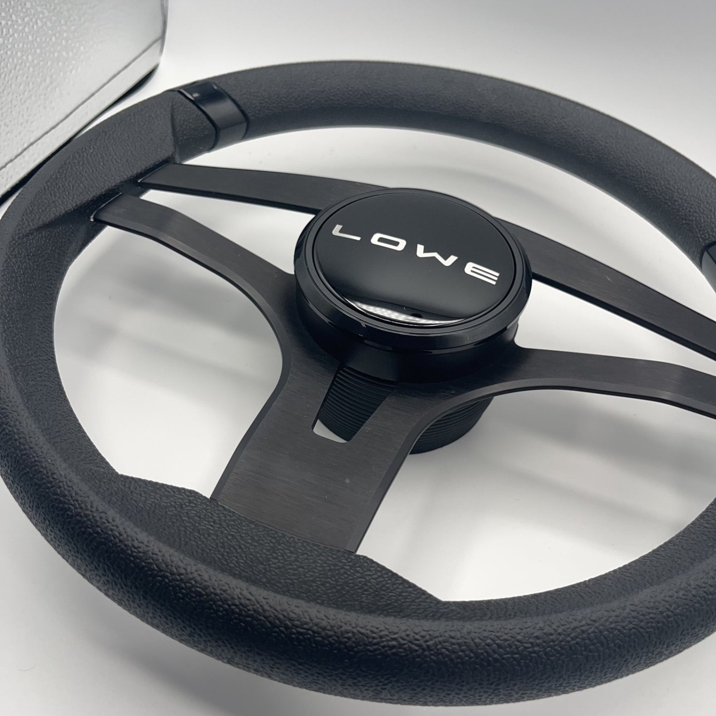 Badia Boat Steering Wheel Brushed Black Aluminum Spokes | Lowe Boats