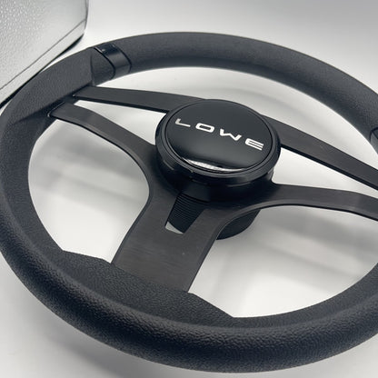Badia Boat Steering Wheel Brushed Black Aluminum Spokes | Lowe Boats