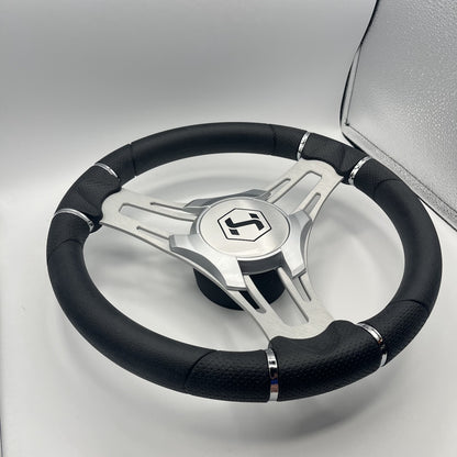 Verona Boat Steering Wheel Brush Alum Spoke | Harris Pontoon