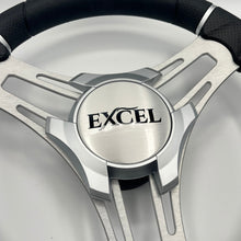 Verona Boat Steering Wheel Silver Brushed Aluminum Spokes | Excel Boats