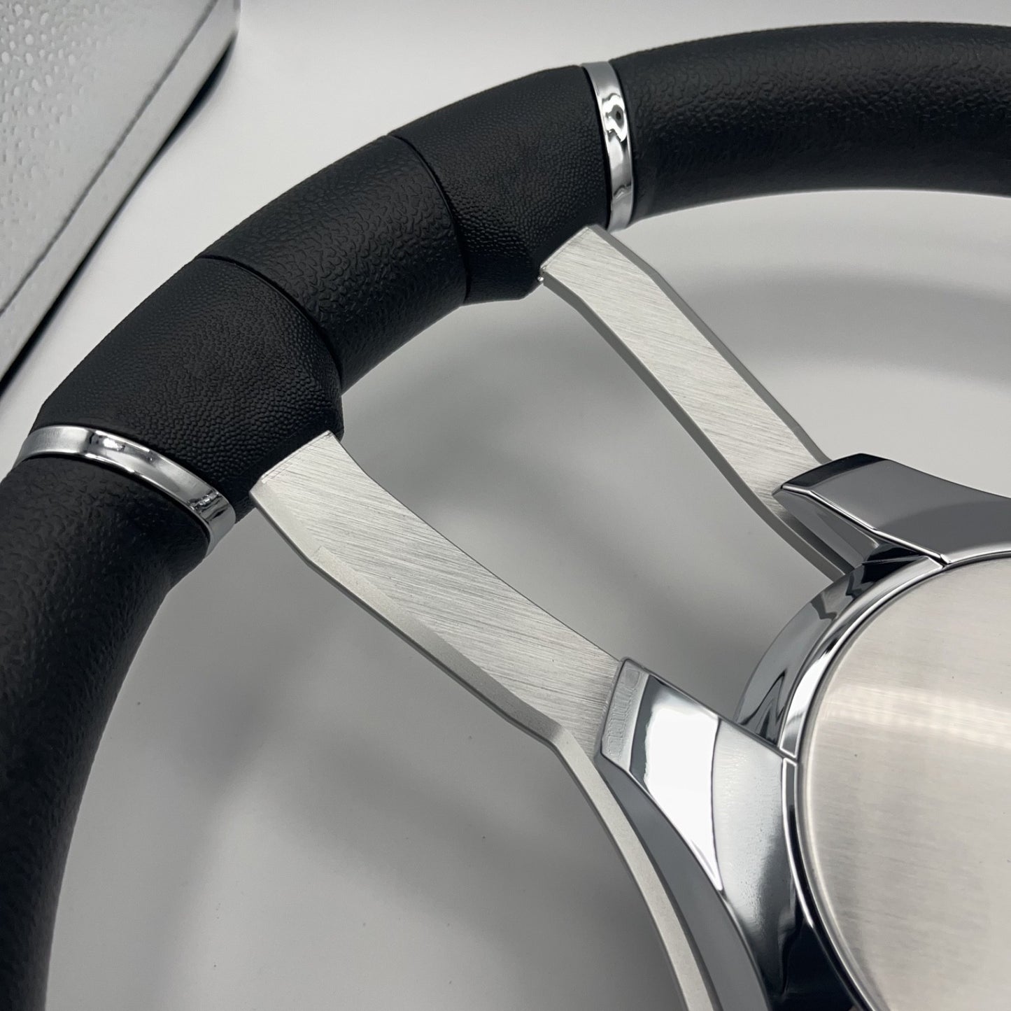 Malera Boat Steering Wheel Brushed Alum Spoke | Plain