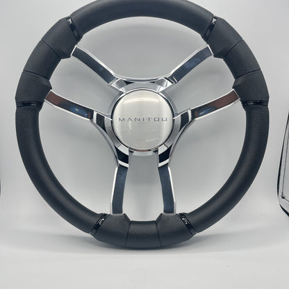 Malera Boat Steering Wheel Chrome Spokes | Manitou Chrome Star