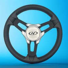 Model 15 Boat Steering Wheel Black Brushed Alum Spokes | Harris
