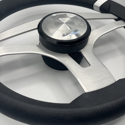 Badia Boat Steering Wheel Brushed Aluminum Spokes | Stingray