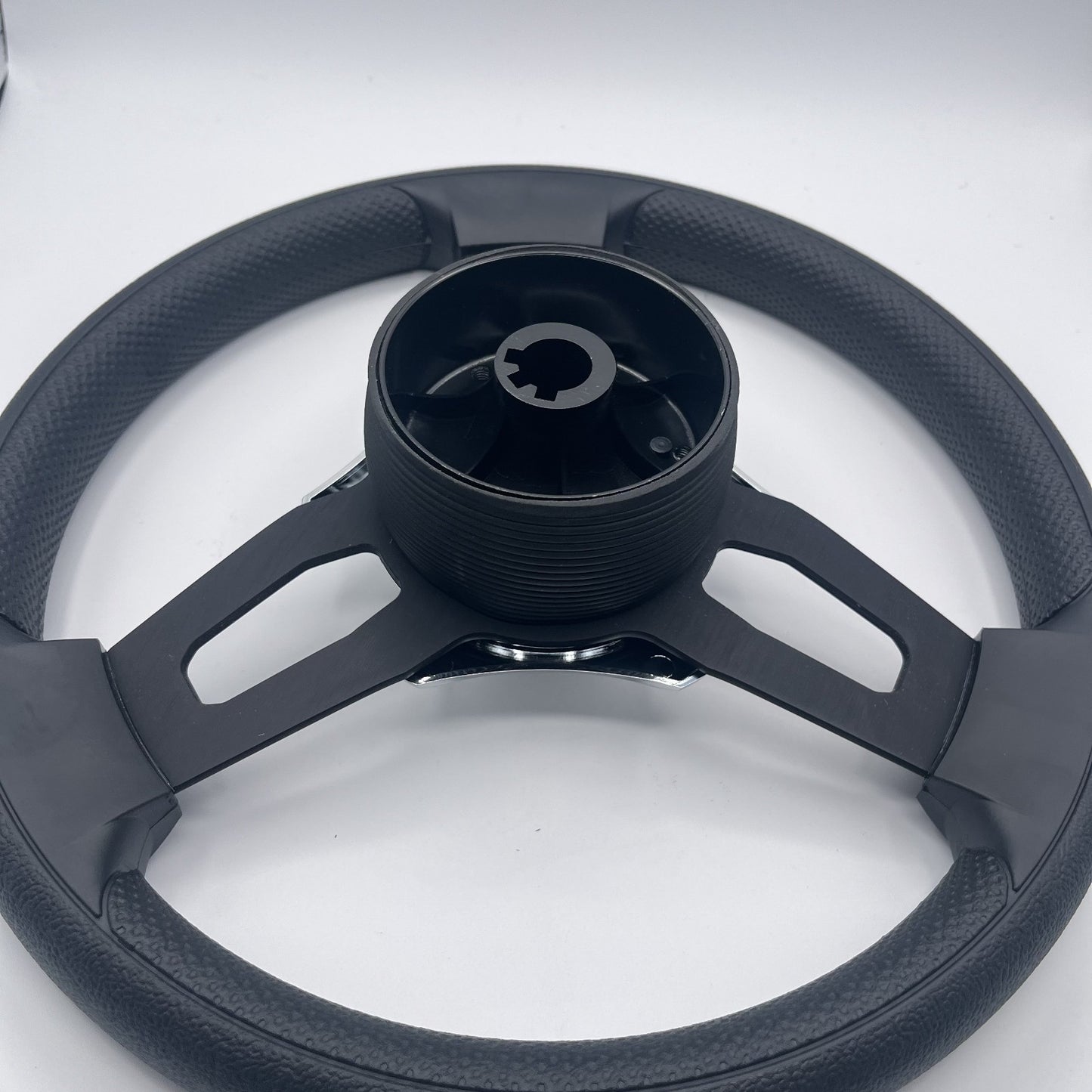Gussi Italia Boat Model 15 Steering Wheel Black Brushed Alum Spokes | Starcraft