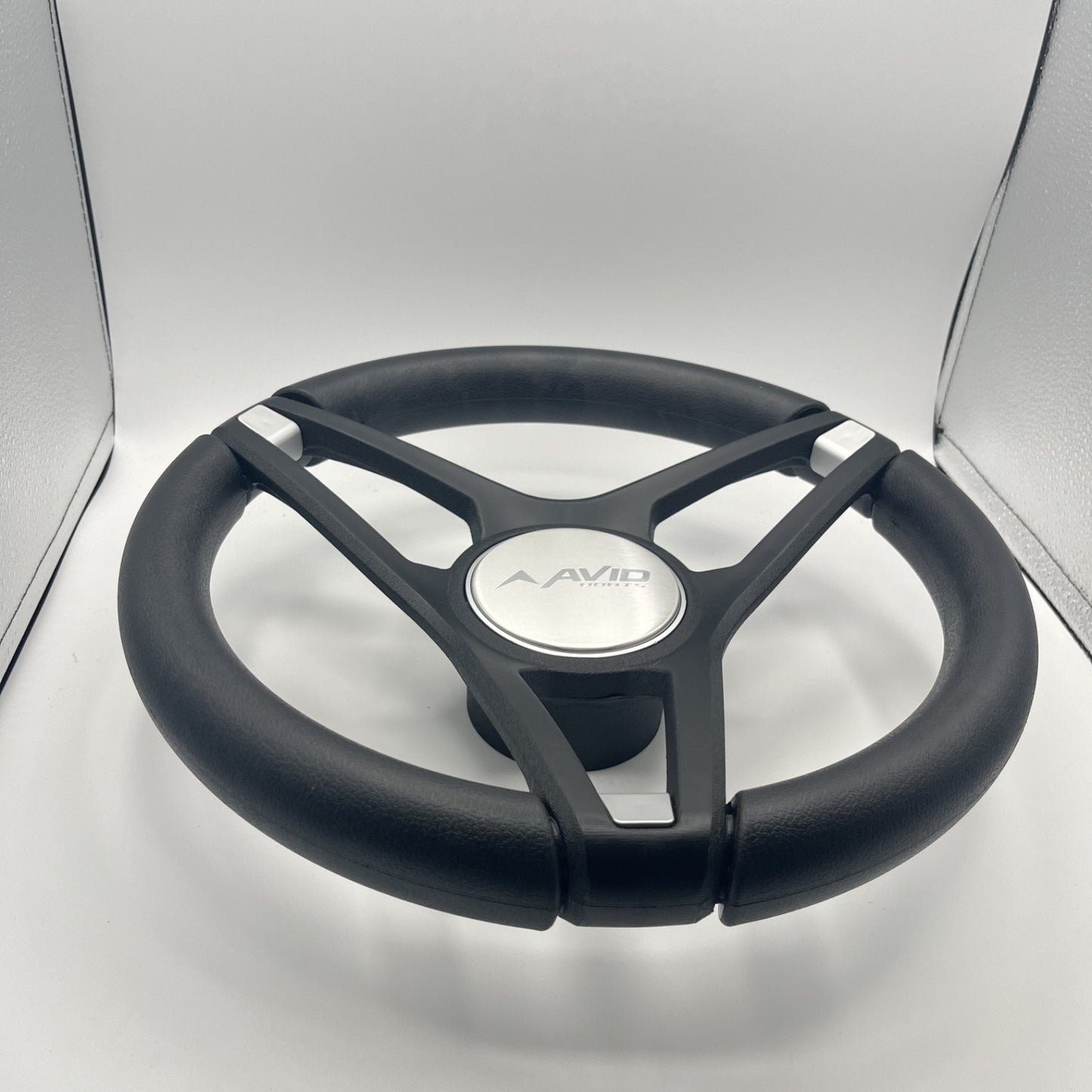Molino Black w/Soft Touch Urethane Rim Boat Steering Wheel | Avid Boats