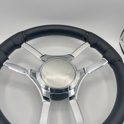 Malera Boat Steering Wheel Chrome Spokes | SunChaser