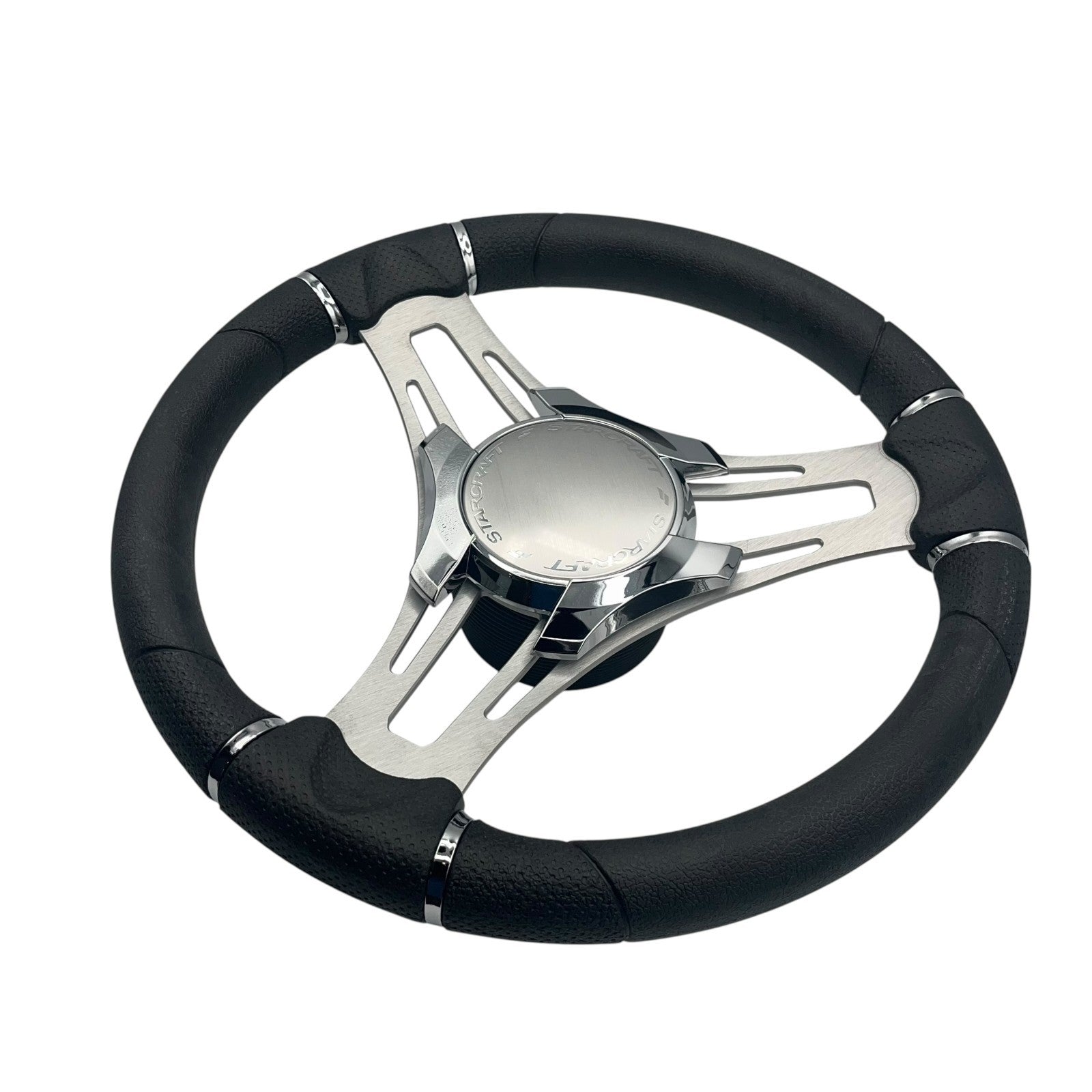 Verona Boat Steering Wheel Gray Brushed Aluminum Spokes | Starcraft Boats