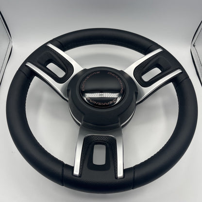 Gussi Italia Black Model 702 Steering Wheel | Berkshire Boat