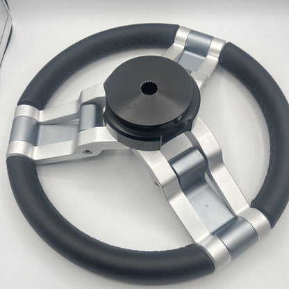 Gussi Italia Marine Steering Wheel Multi Color Gray Aluminum Wheel | Tige
