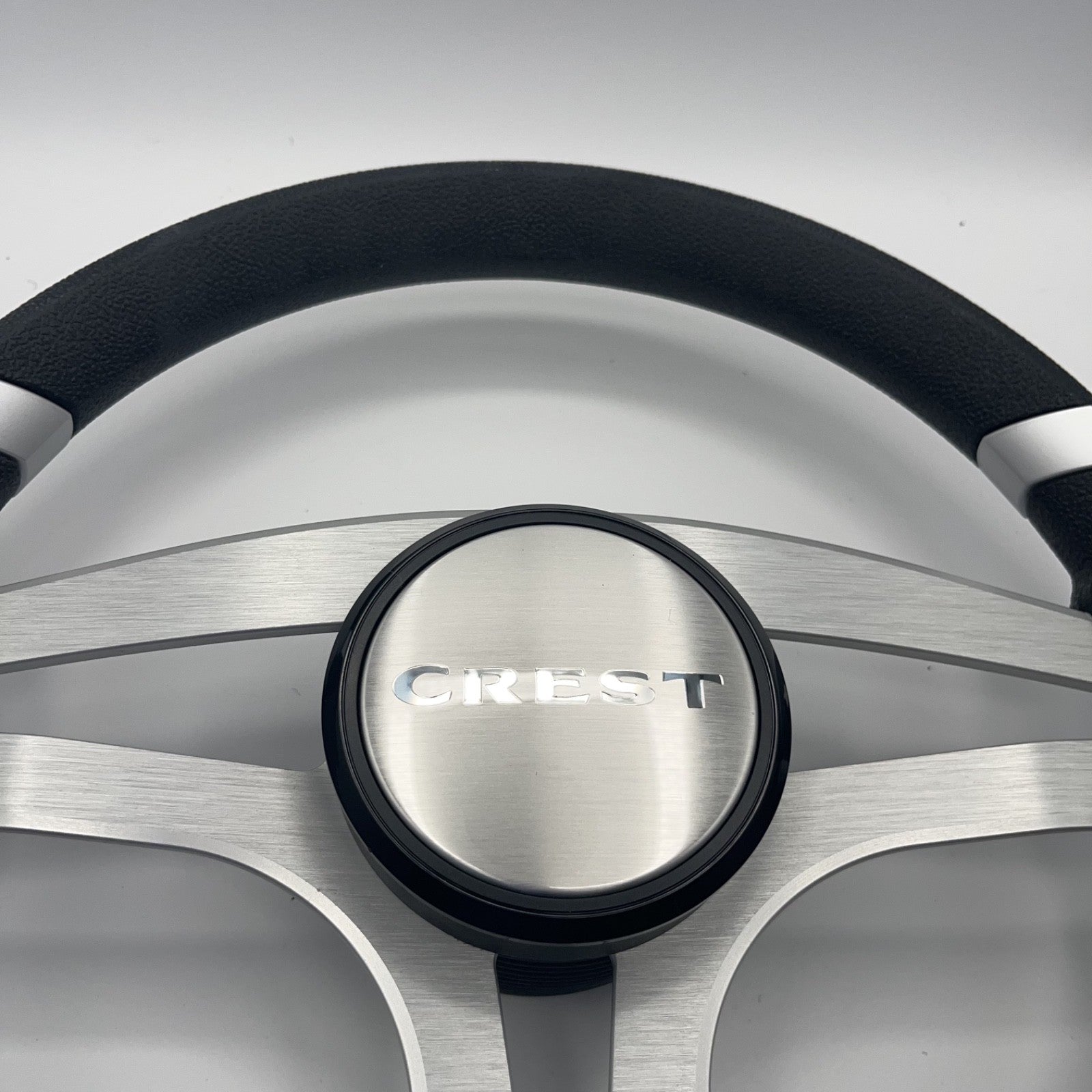 Badia Boat Steering Wheel Brushed Aluminum Spokes | Crest Boats