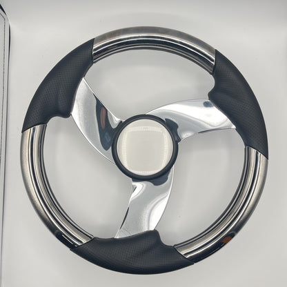 Model M533 Boat Steering Wheel Polished Alum Spoke | Plain