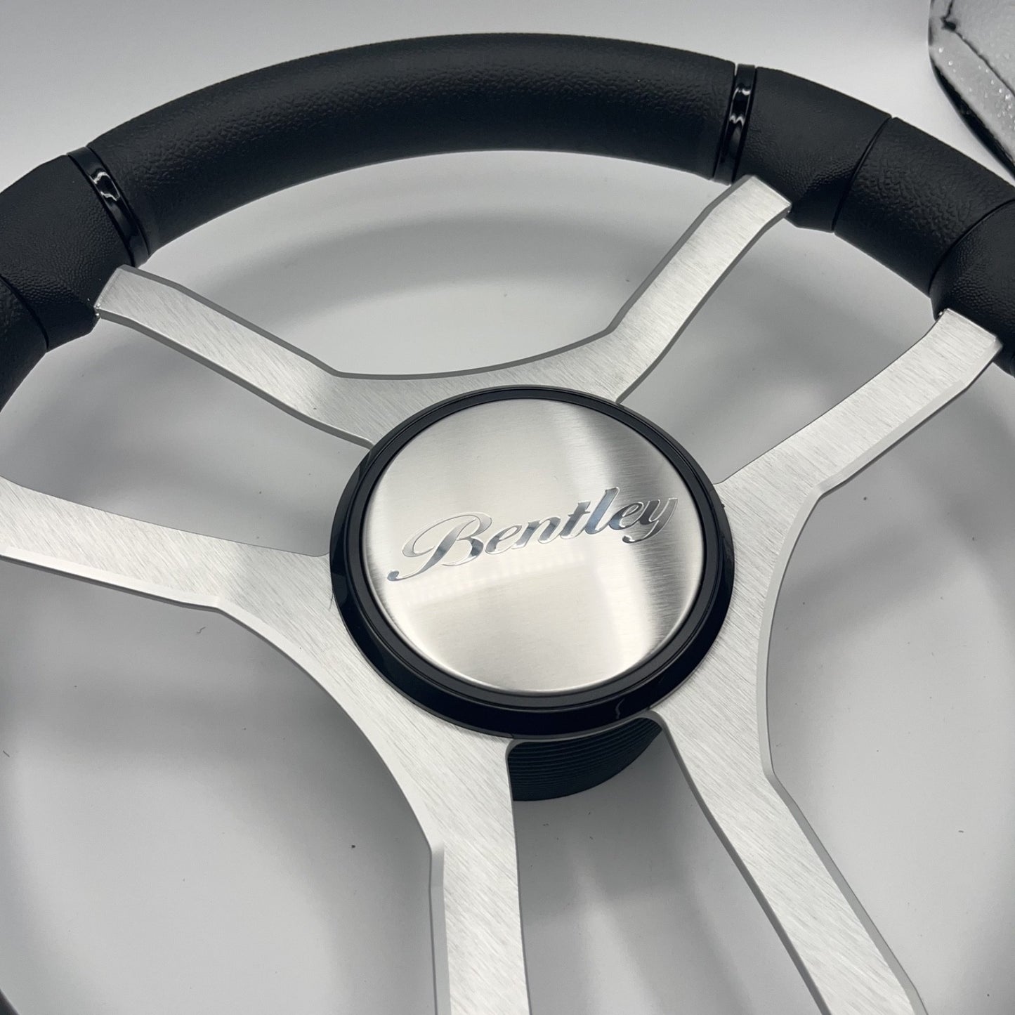 Malera Boat Steering Wheel Brushed Aluminum Spokes | Bentley