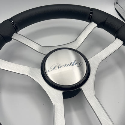 Malera Boat Steering Wheel Brushed Aluminum Spokes | Bentley