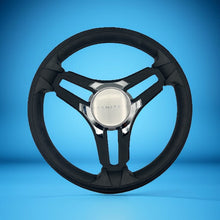 Gussi Italia Marine Steering Wheel Black Brush Metal Spokes | Manitou